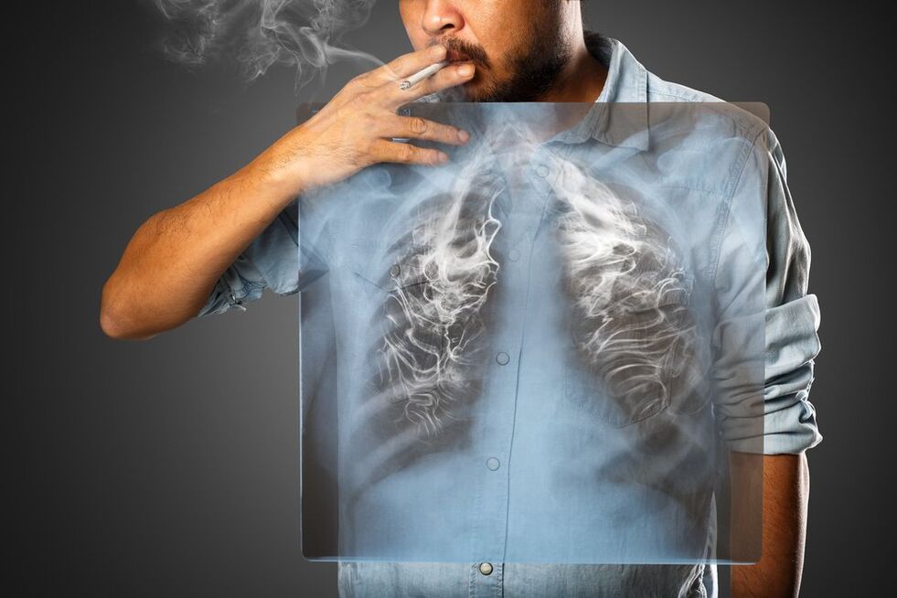 Rauchen wirkt sich nachteilig auf den menschlichen Körper aus